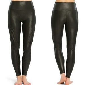 Spanx Faux Leather Leggings Black Womens XL New with tags